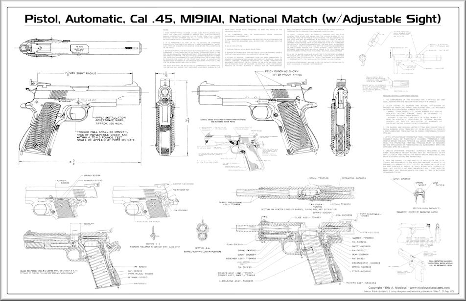 1911 slide blueprints Car Tuning