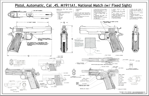 Кольт 1911 чертеж